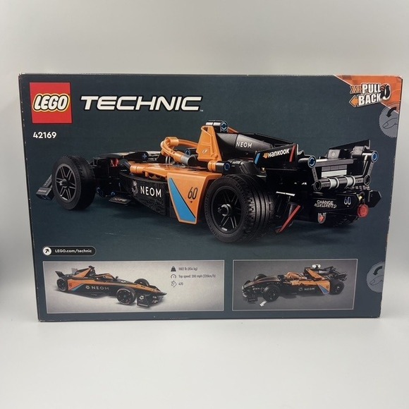 LEGO Technic 42169 NEOM McLaren Formula E Race Car Pull Back Toy New Sealed Box - Picture 2 of 5